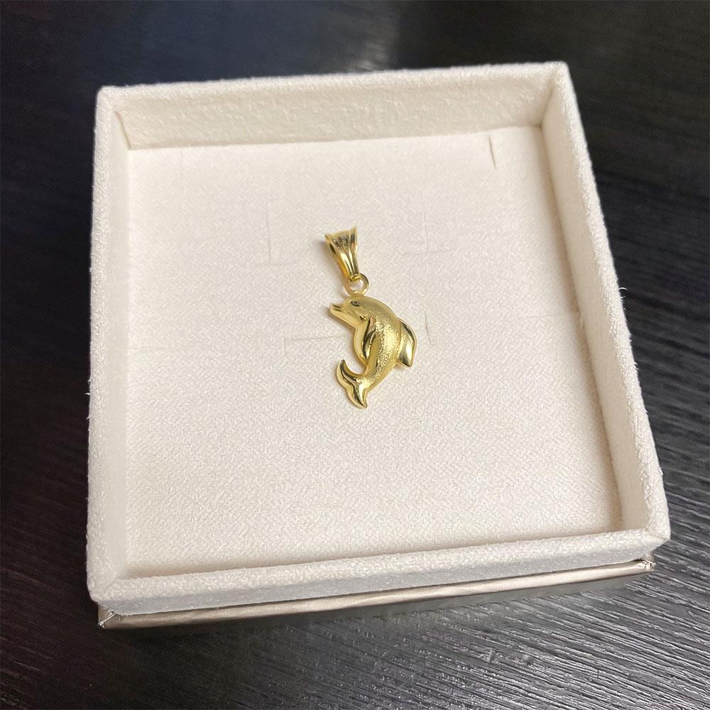  Ciondolo delfino oro giallo 18kt lucido satinato - LUSSO ITALIANO