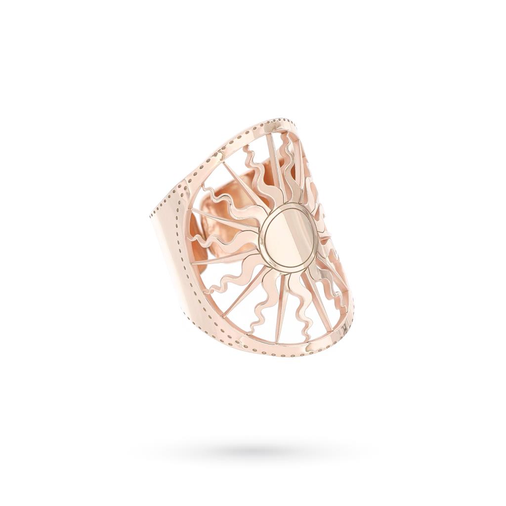 Ring with sun in pink silver - MAMAN ET SOPHIE