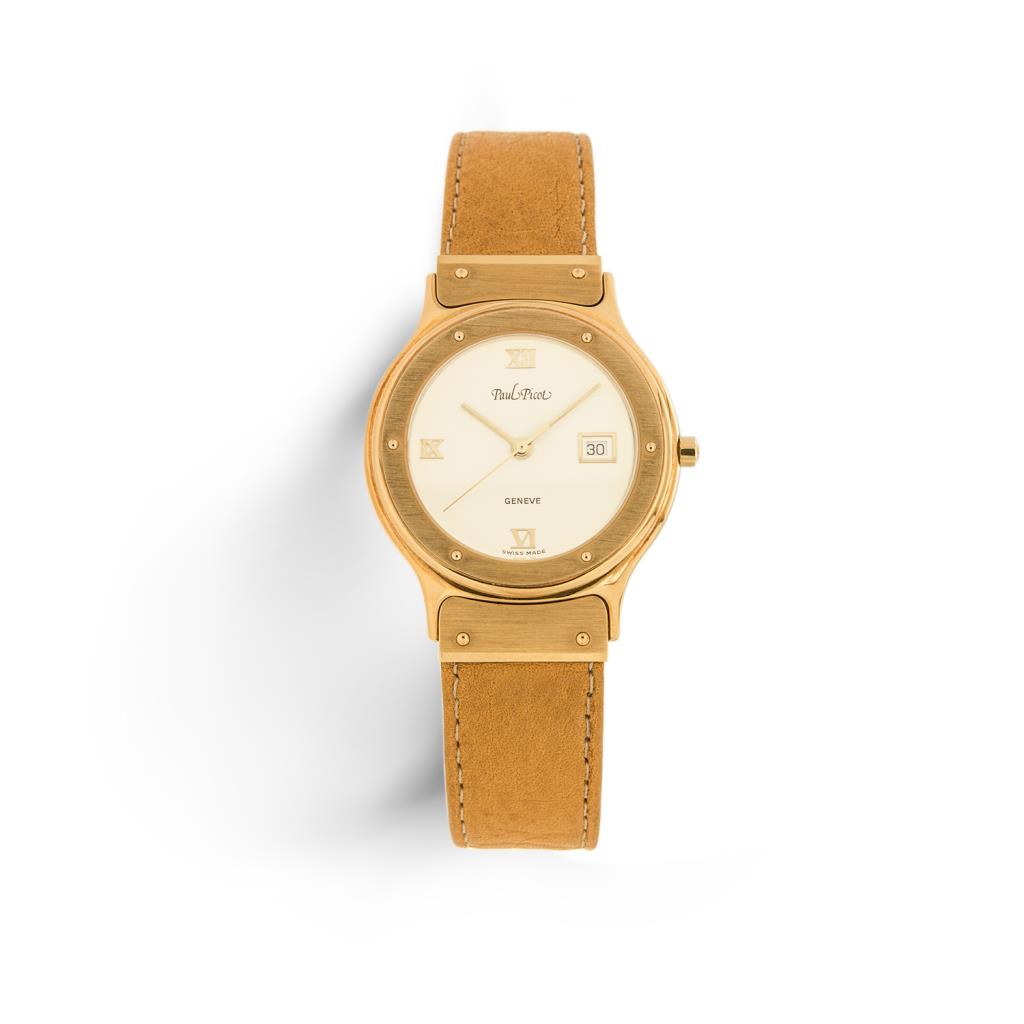 Paul Picot Kudos watch gold leather 32mm - PAUL PICOT