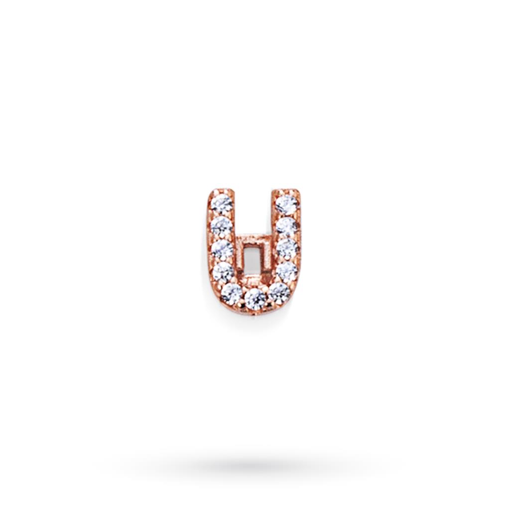 Marcello Pane component of the Letters collection in pink 925 silver letter U | LEYL 001 - MARCELLO PANE