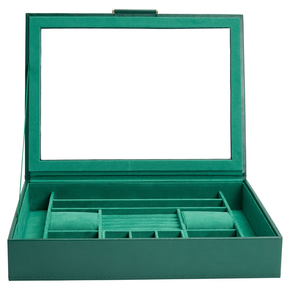  Wolf Jewellery Box with Window - Forest Green - WOLF