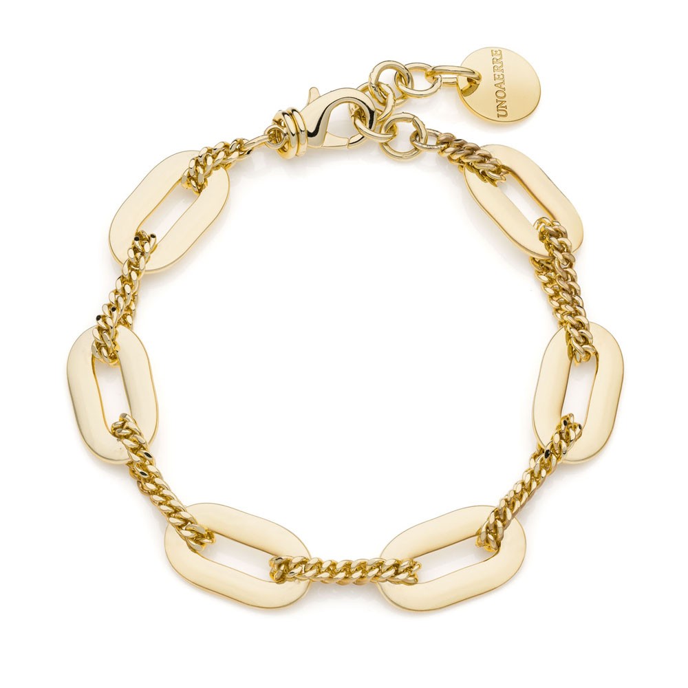 Bracciale Unoaerre 2374 fantasia con maglie ovali - UNOAERRE