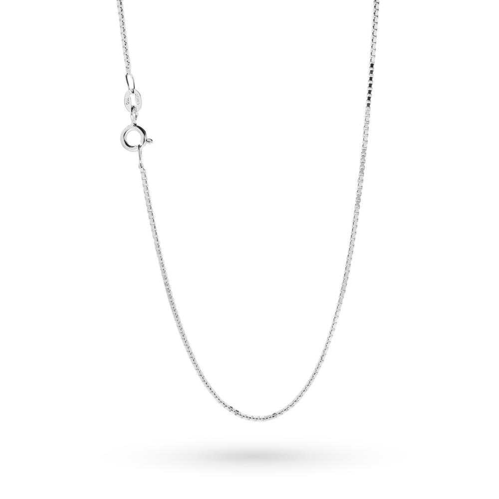 18kt white gold venetian chain &Oslash;0,8mm 45cm - LUSSO ITALIANO