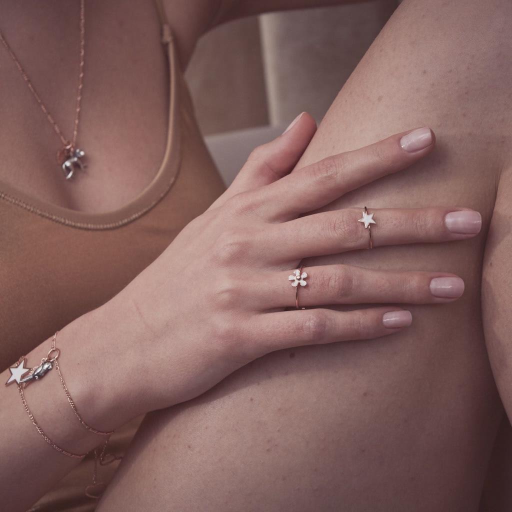  Coachella white flower ring Maman et Sophie ANCOAF0 - MAMAN ET SOPHIE