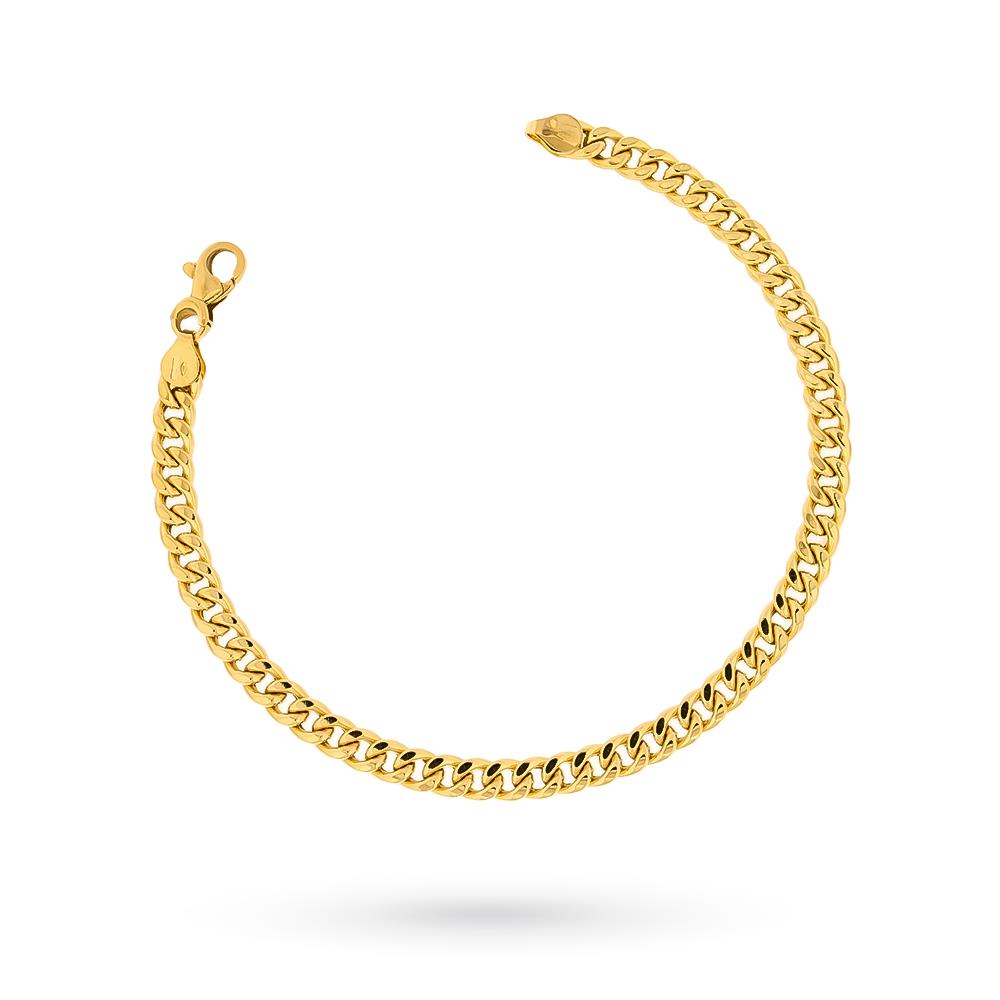 Bracciale catena groumette oro giallo 18kt 19,5cm - LUSSO ITALIANO