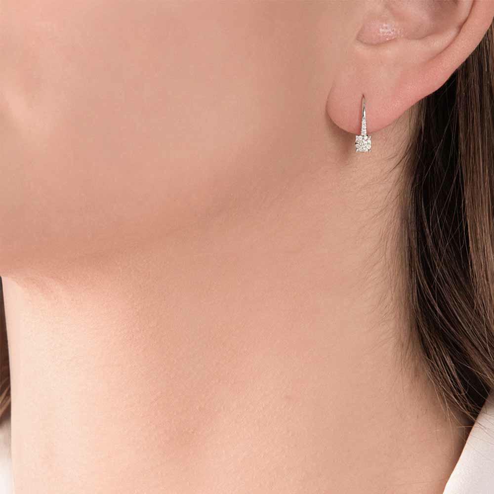 Orecchini monachella oro bianco diamanti 0,12 ct Mirco Visconti - MIRCO VISCONTI