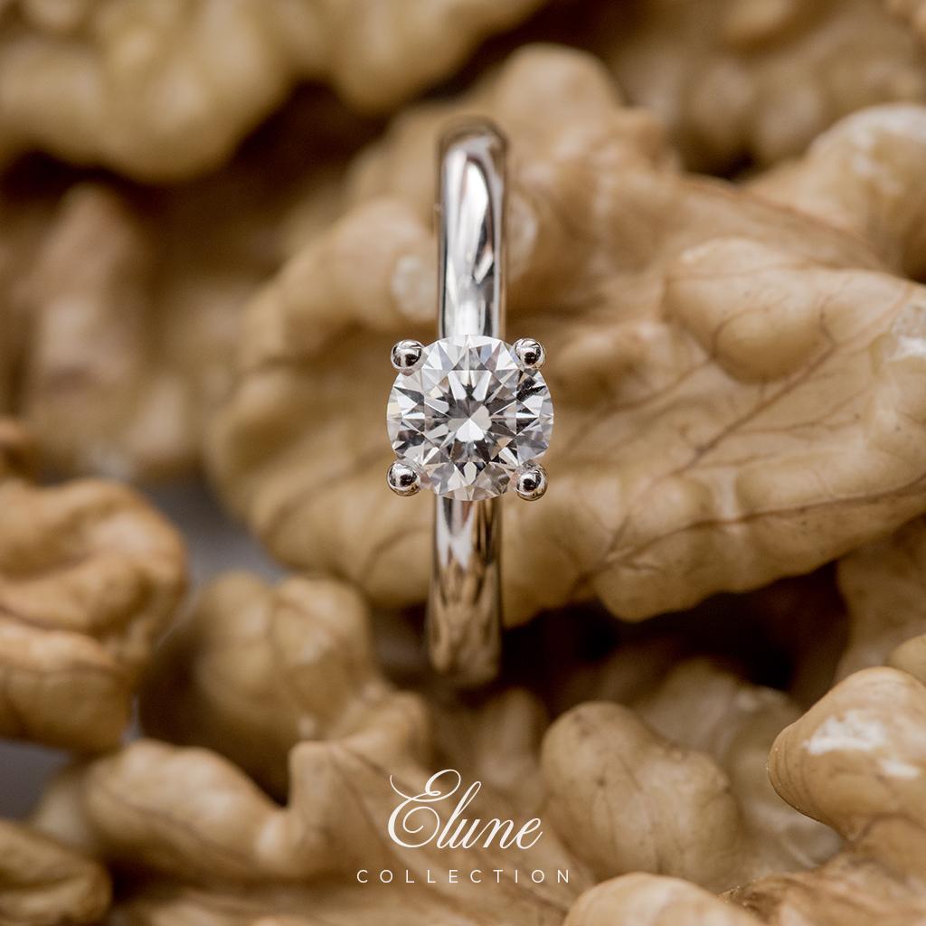  Engagement ring with diamond Elune collection 0,20ct D VS  - CICALA