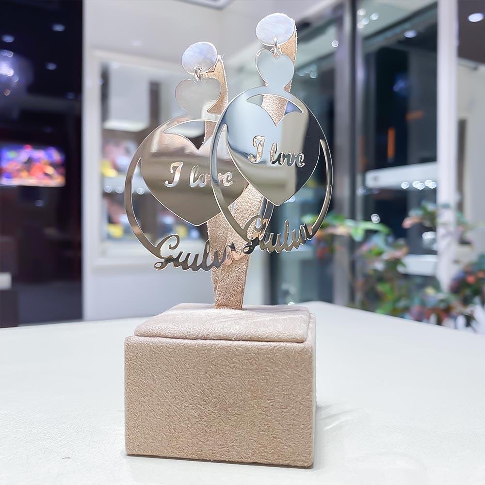 Orecchini pendenti argento I LOVE GIULIA - LUSSO ITALIANO