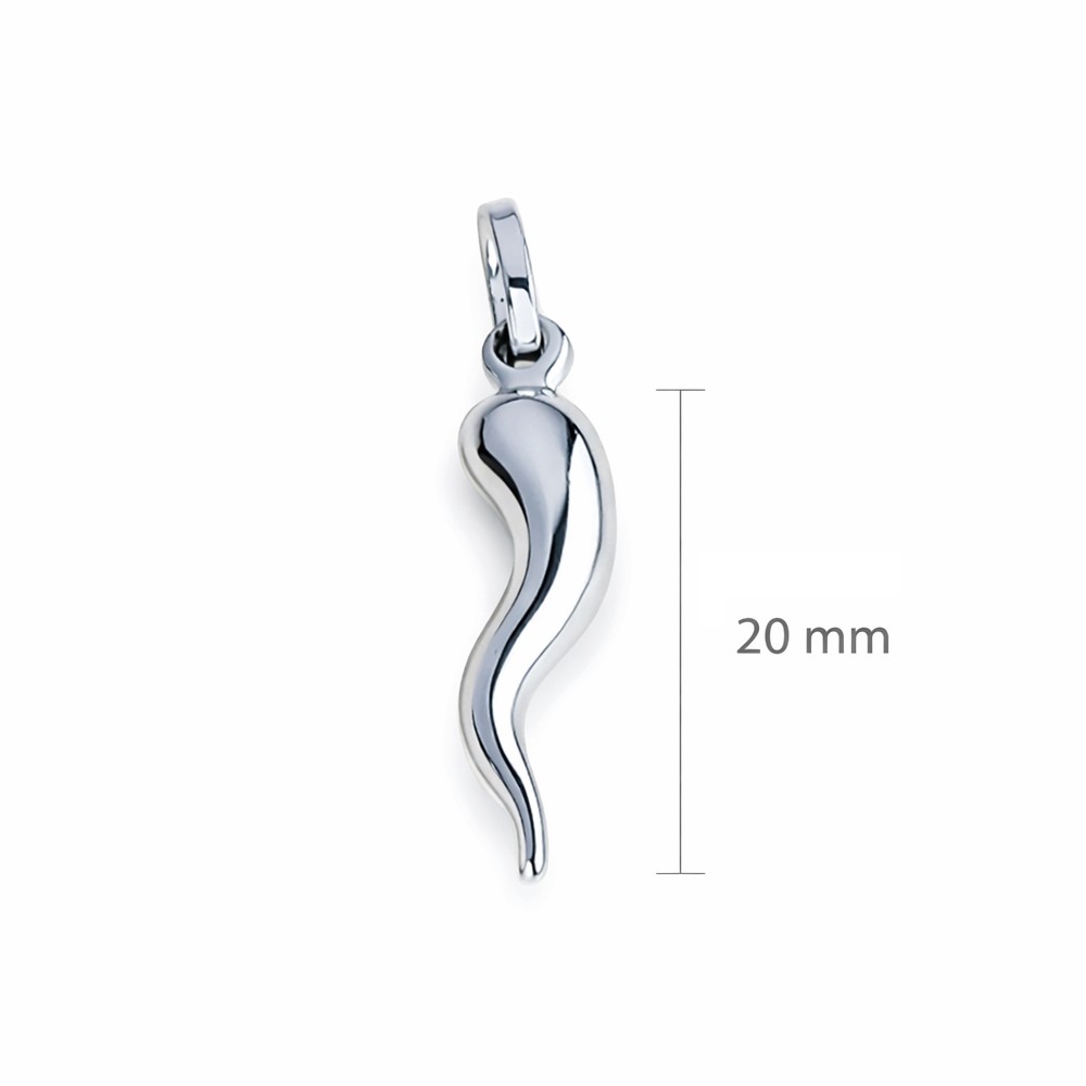 Ciondolo porta fortuna a forma di cornetto d