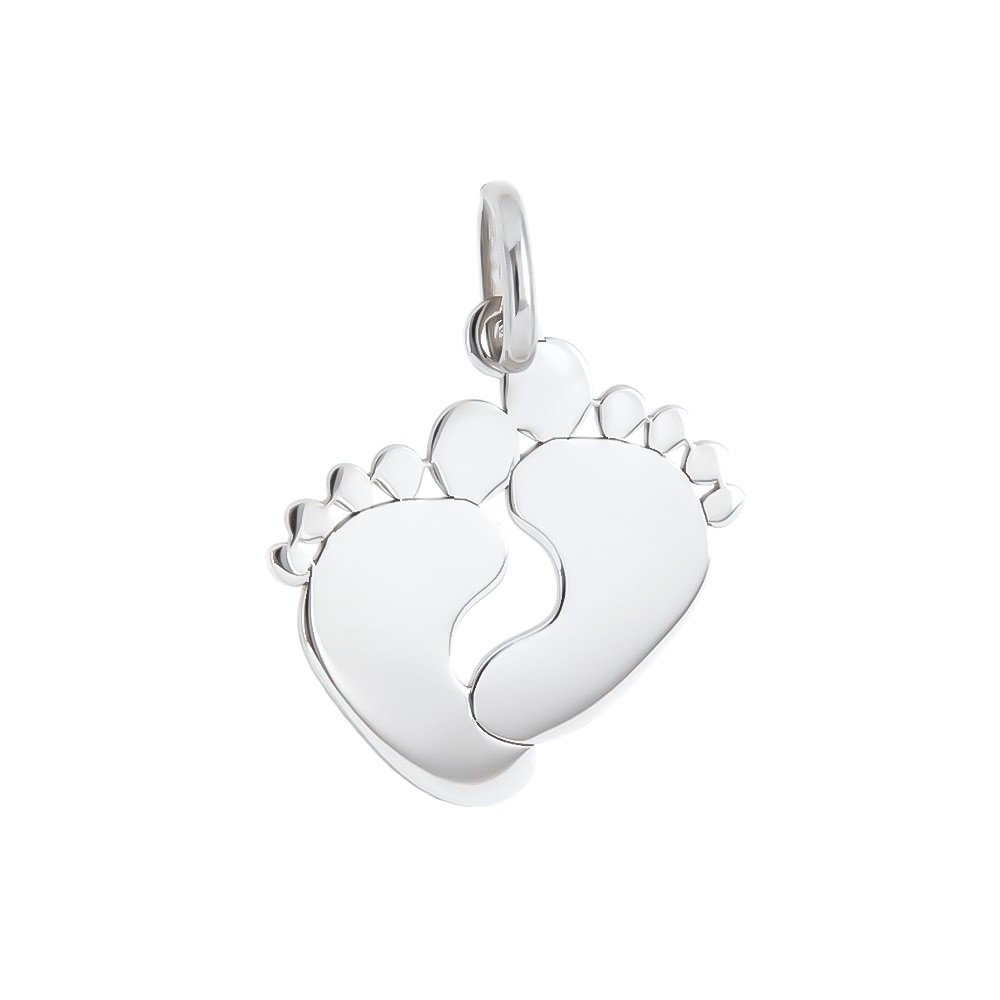 Ciondolo 2 piedini regalo per neonato oro