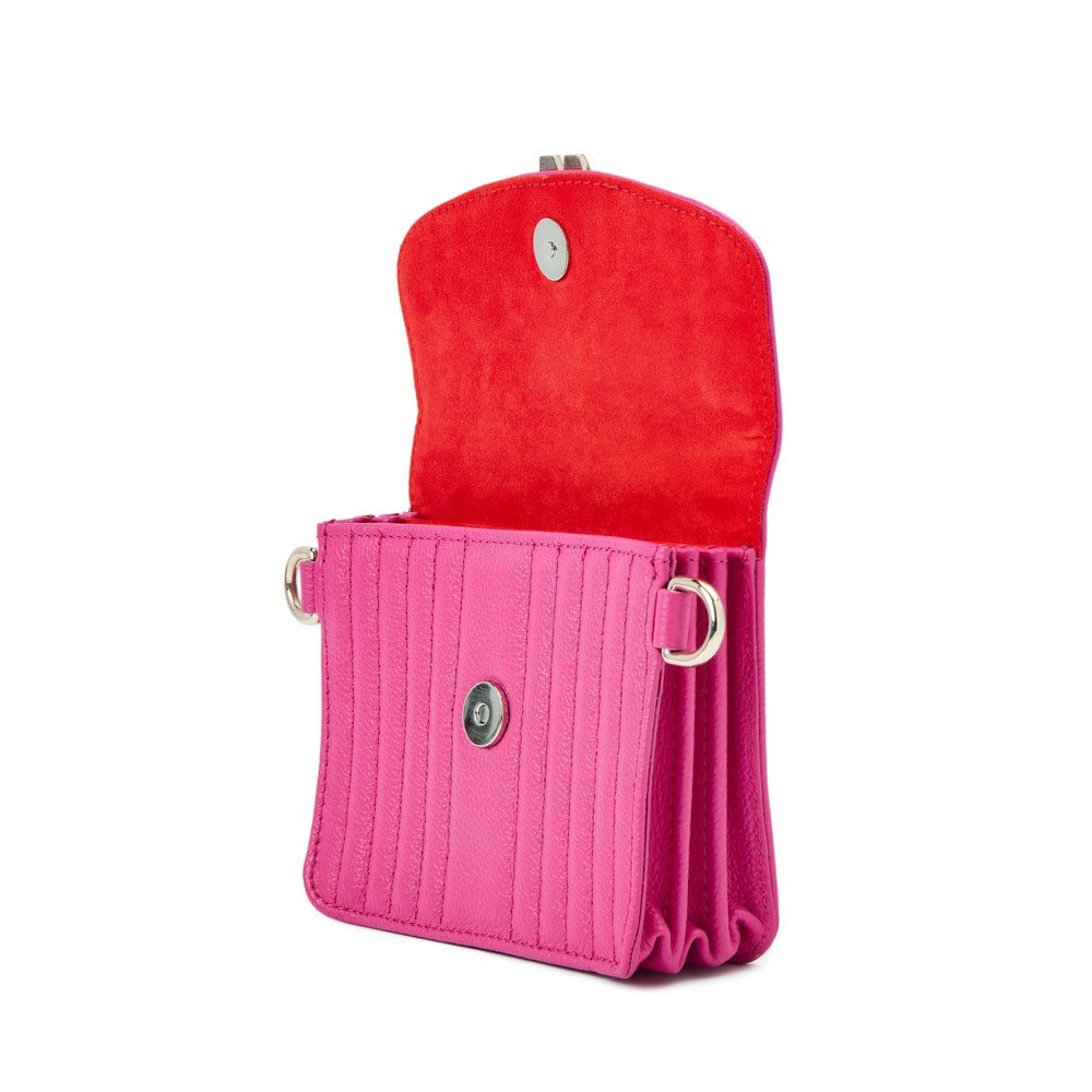  Mini borsa con cinturino da polso e cordino - Rosa - WOLF