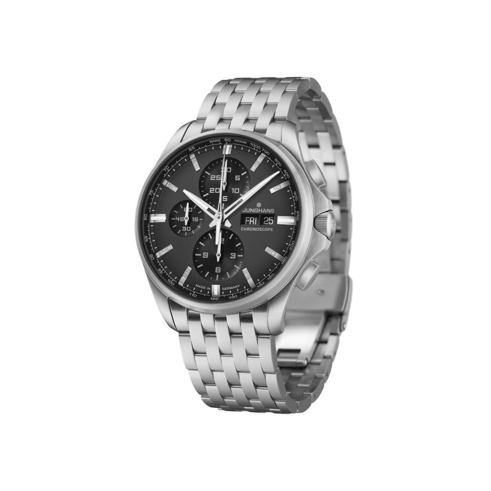 Junghans Meister S Chronoscope engl. Day 27-4024.45 Nero 45,0 mm - JUNGHANS