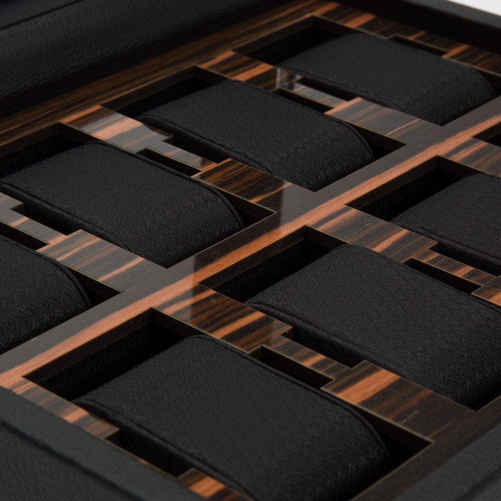  Scatola porta orologi da 8 pezzi - Nero - WOLF