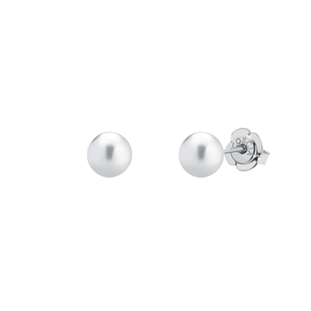 Earrings with white akoya pearl Ø 6-6,5 mm - COSCIA