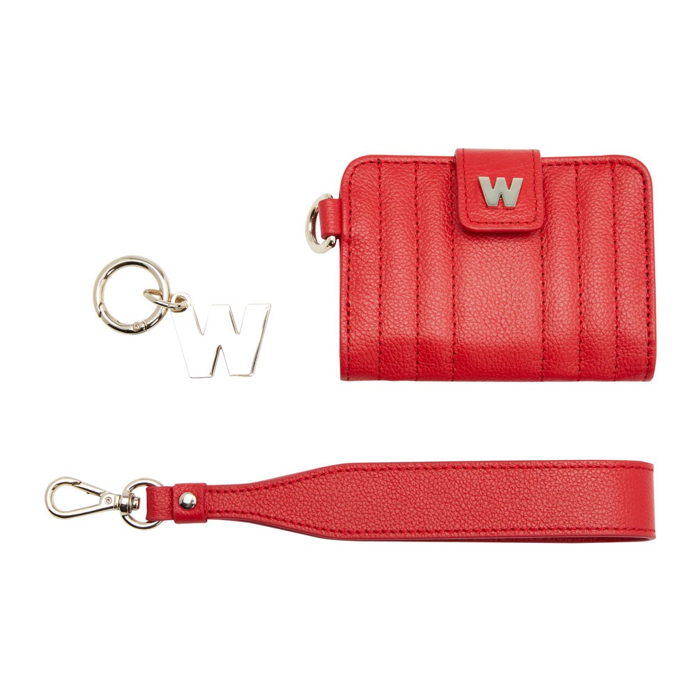  Wolf Credit Card Holder with Wristlet - Red - WOLF
