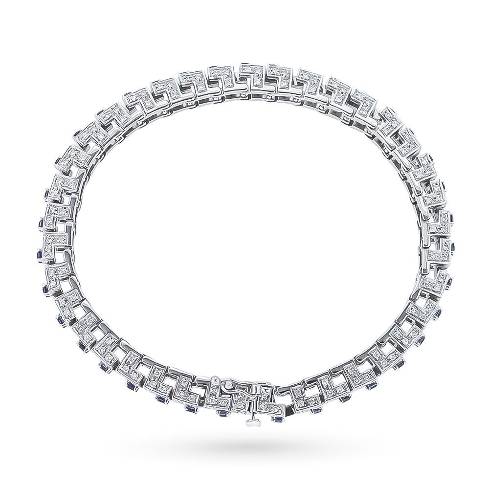  Bracciale Salvini tennis oro bianco, zaffiri e diamanti - SALVINI