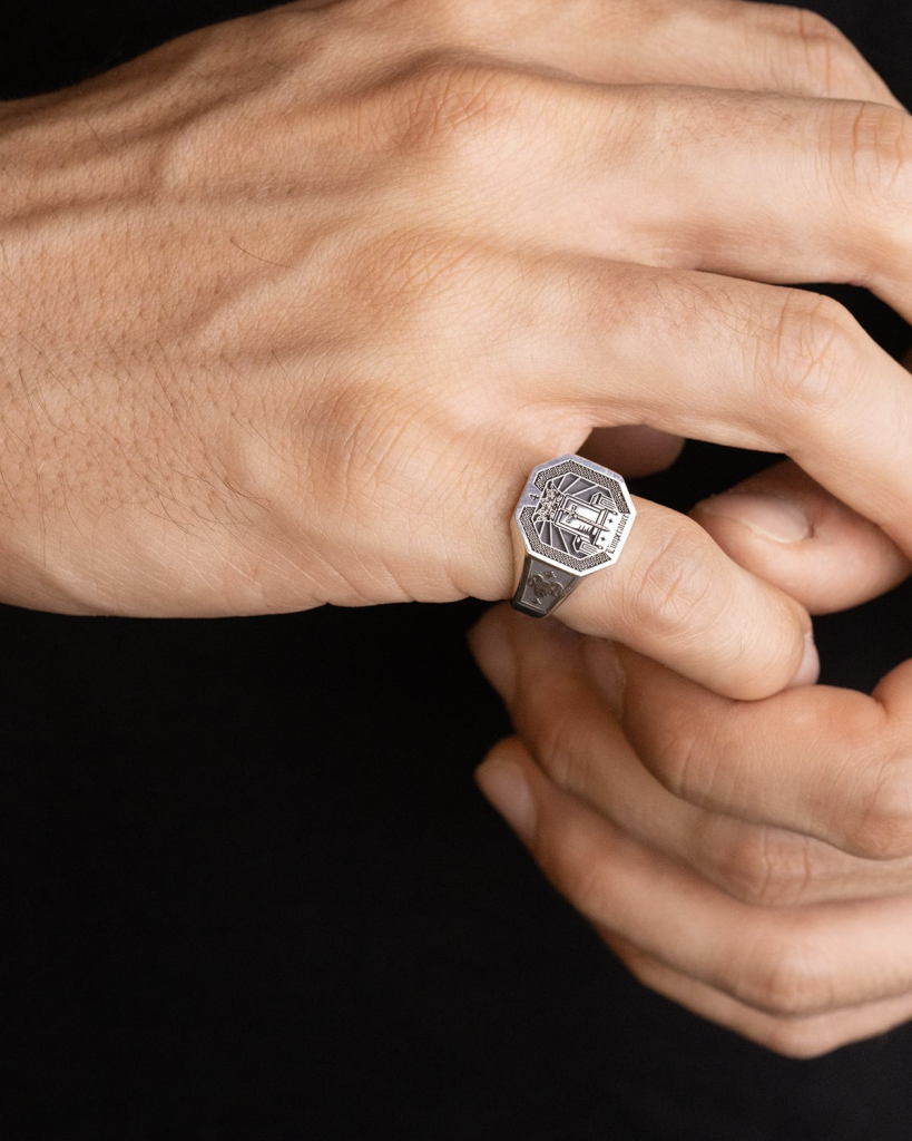  Ring Strength Tarot Card in 925 silver - 