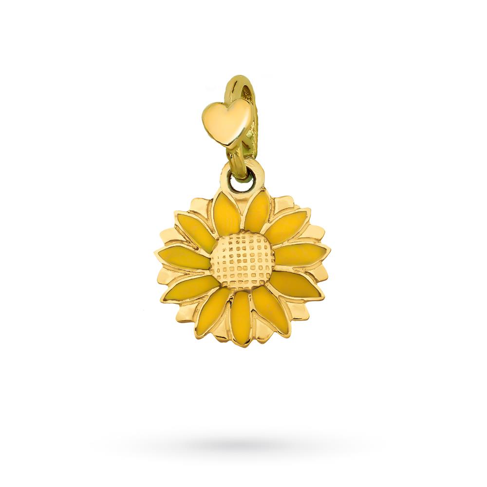 Ciondolo oro 9kt Dodo Mariani Garden Girasole smaltato - DODO MARIANI