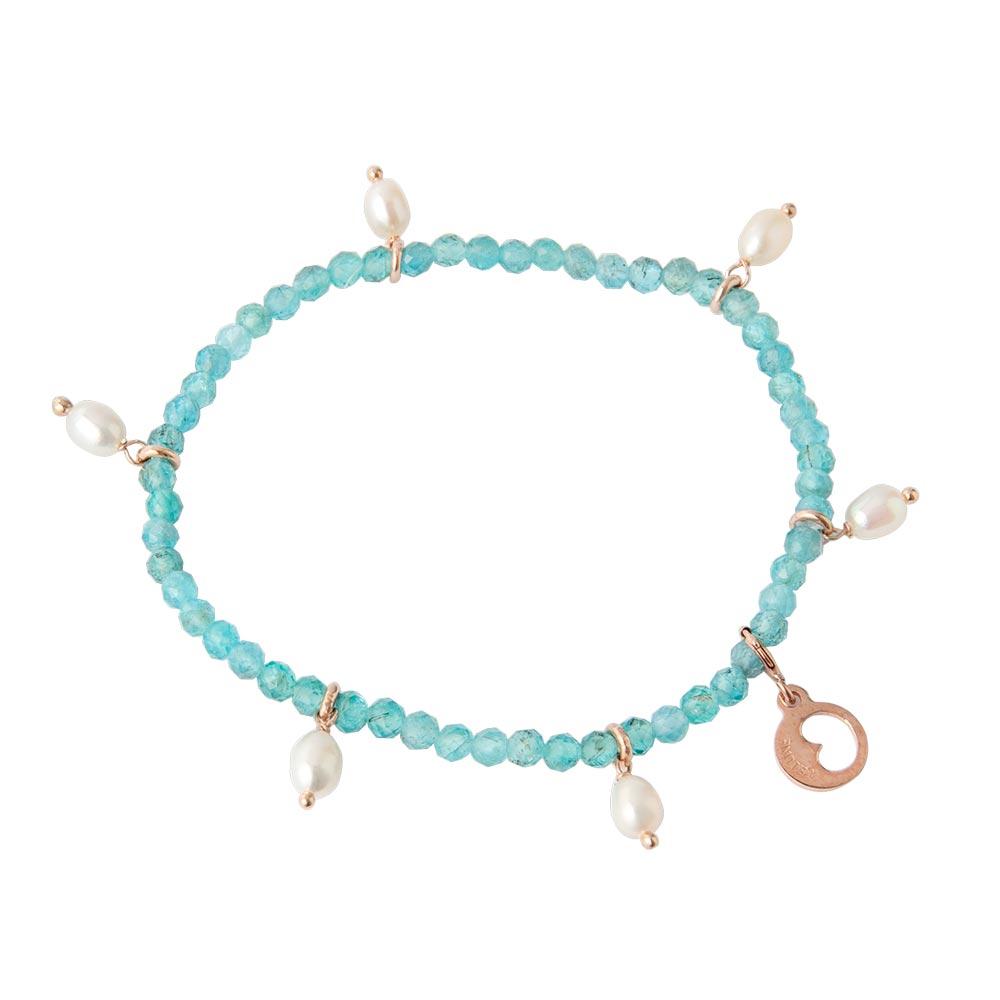 Silver Bracelet Pearls Blue Gems LGBR372.2 Glamour - GLAMOUR