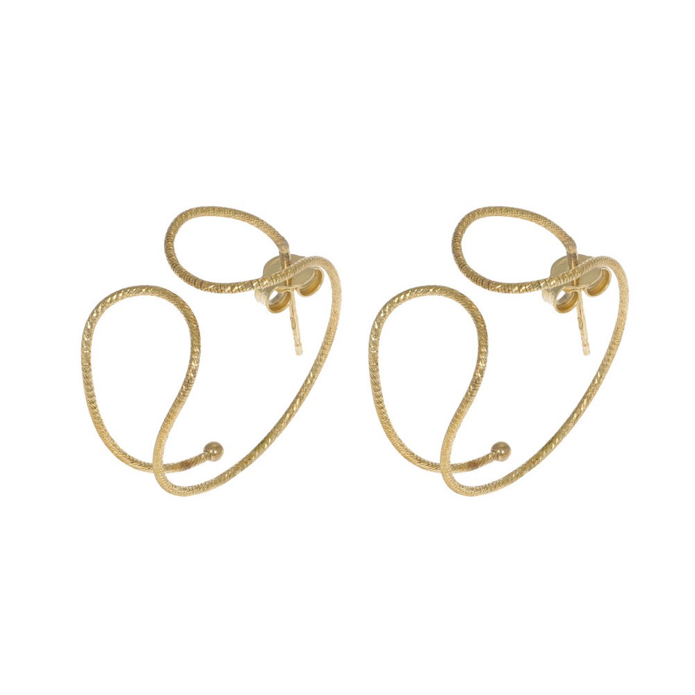 Orecchini Eterna filo d&#039;oro giallo &Oslash; 25 mm MagicWire - MAGICWIRE