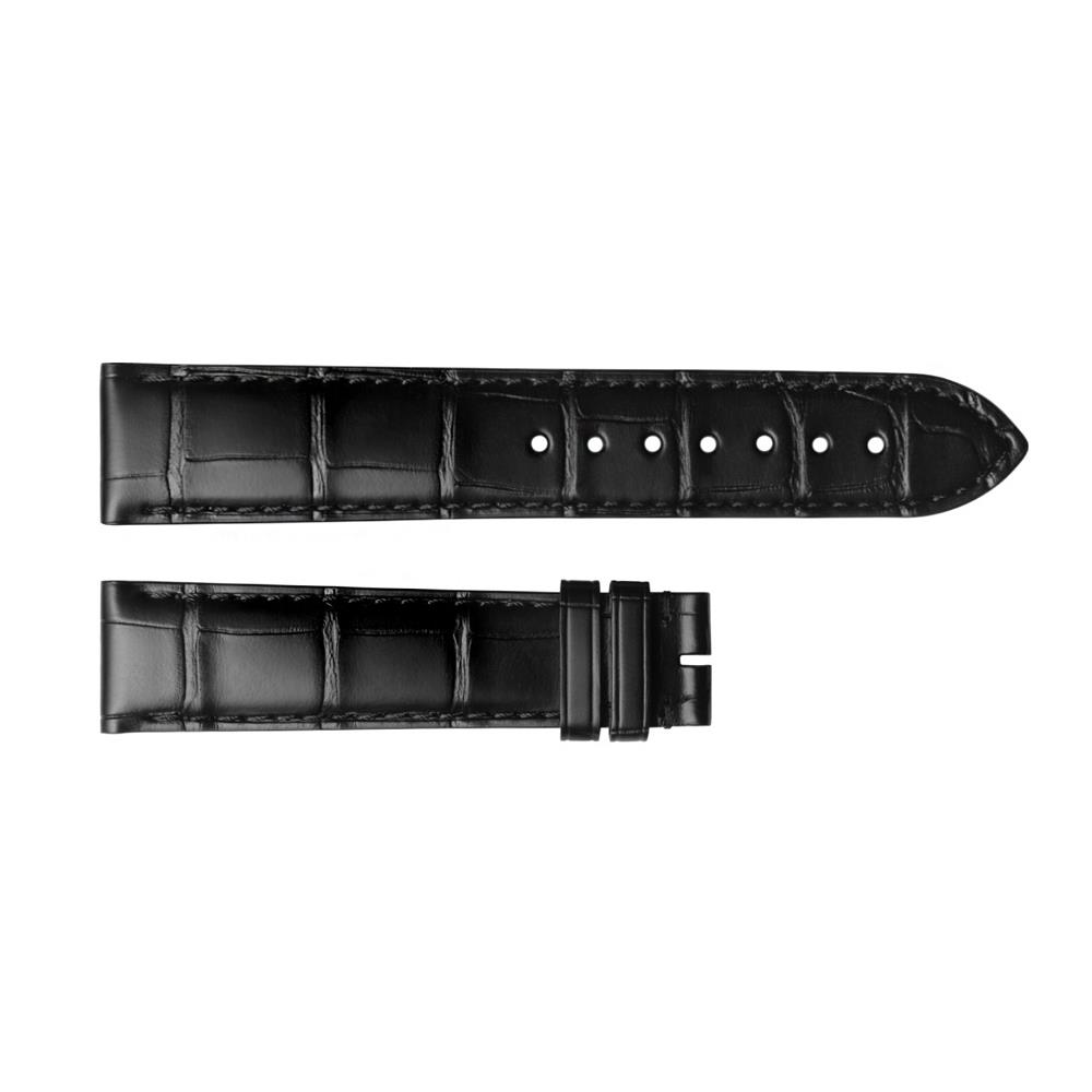 Original Longines black alligator leather strap 19-18mm - LONGINES