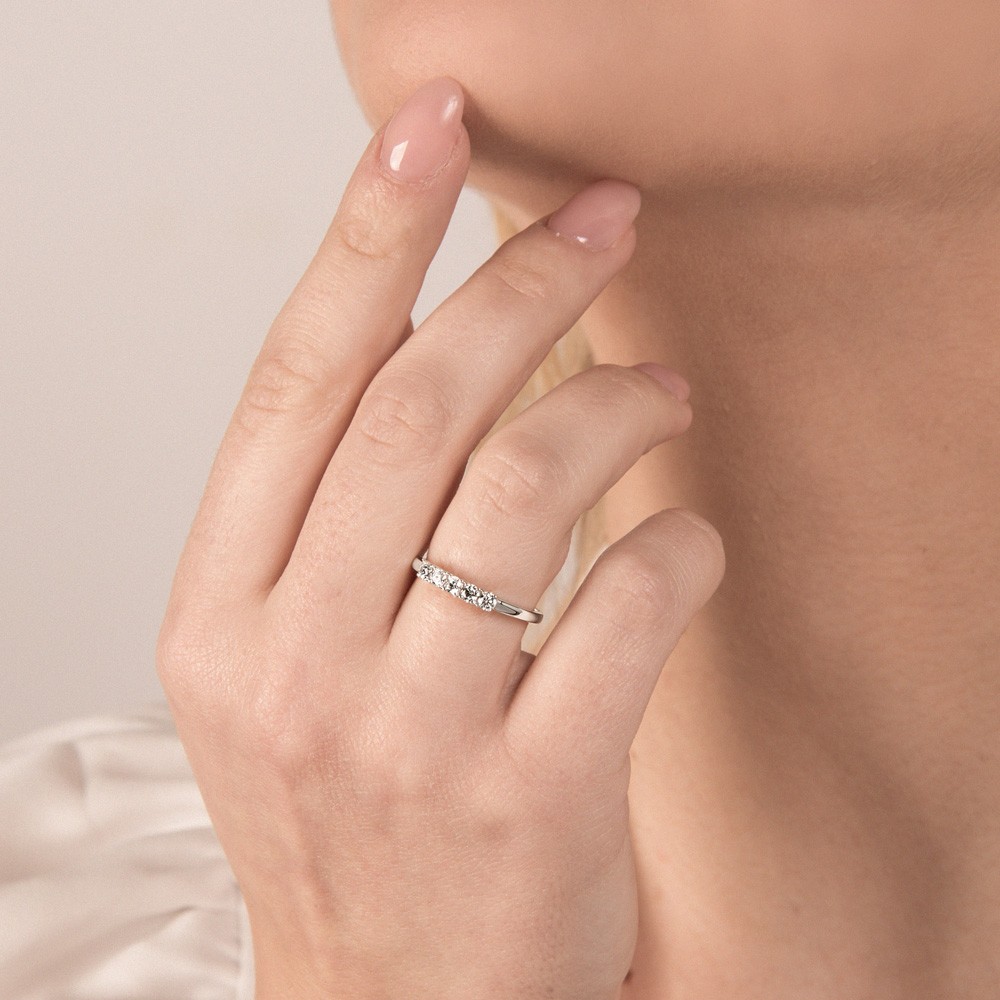  White gold riviera ring 5 diamonds ~0,30ct Mirco Visconti - MIRCO VISCONTI