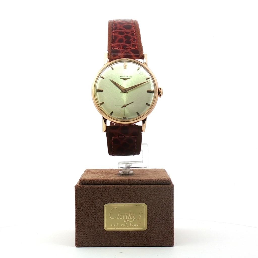  Longines 30L Oro rosa 18kt Manuale Silver 34 mm - LONGINES