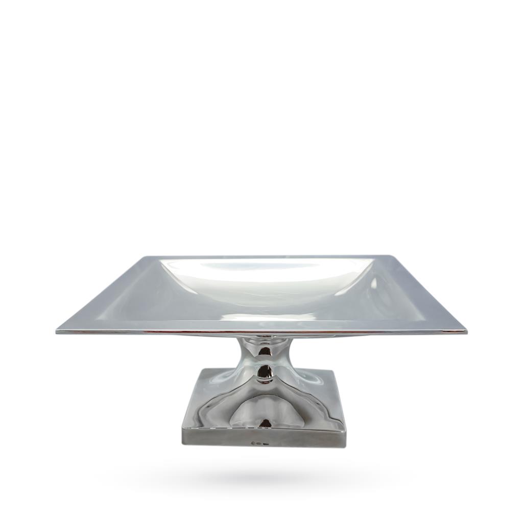 Alzatina centrotavola quadrata argento 19x19cm h9cm - SCHIAVON