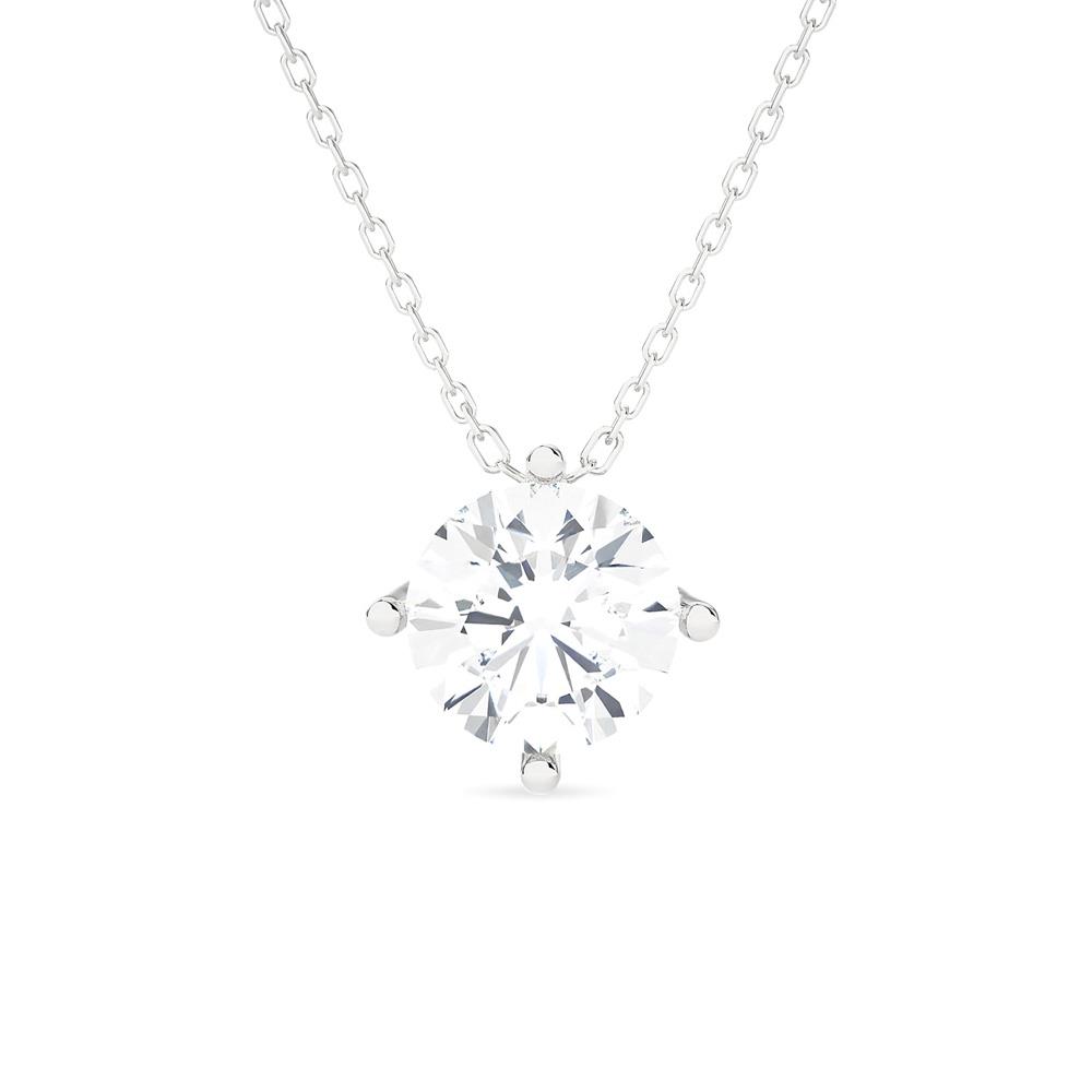 Girocollo oro bianco con diamante 0,3 Carati Lab-Grown