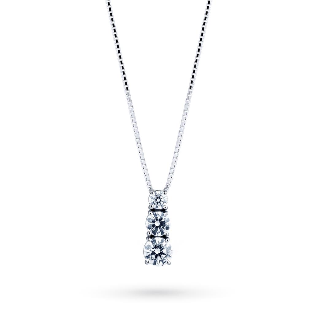 Girocollo oro bianco trilogy diamanti 0,33ct Mirco Visconti - MIRCO VISCONTI