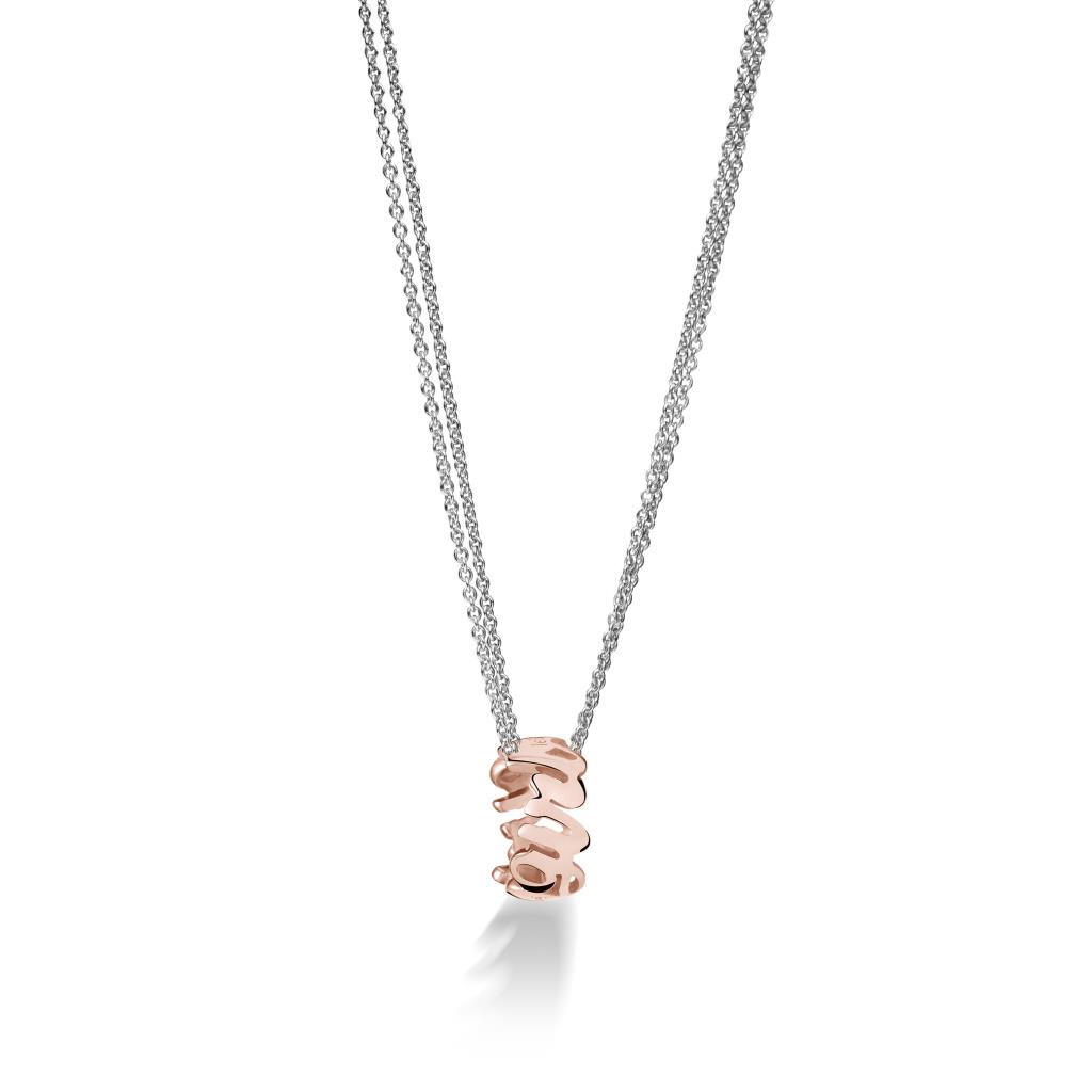  leBebe SuonAmore SNM024-R girl pendant in silver and rose gold - LE BEBE