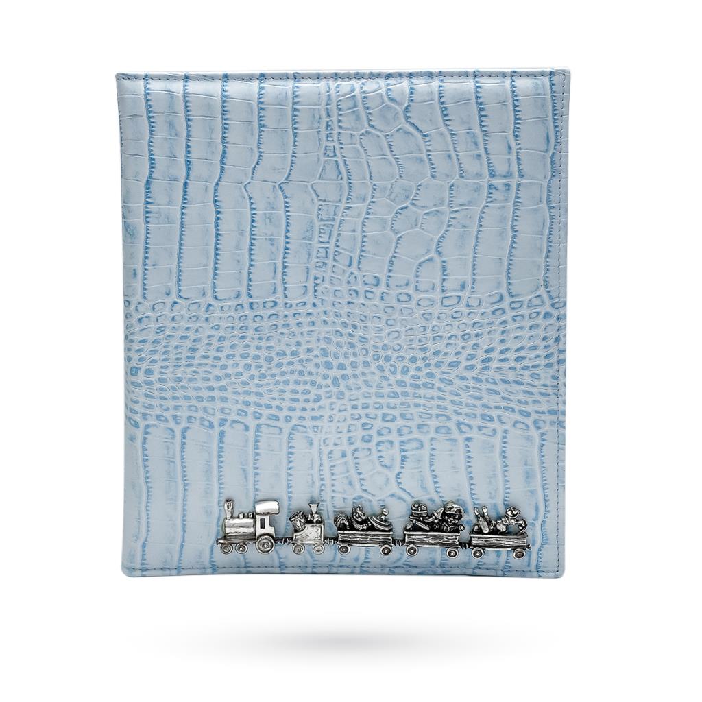 Album foto neonato azzurro trenino Giovanni Raspini - GIOVANNI RASPINI