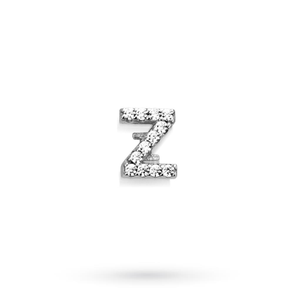 Componente lettera Z argento bianco zaffiri  - MARCELLO PANE
