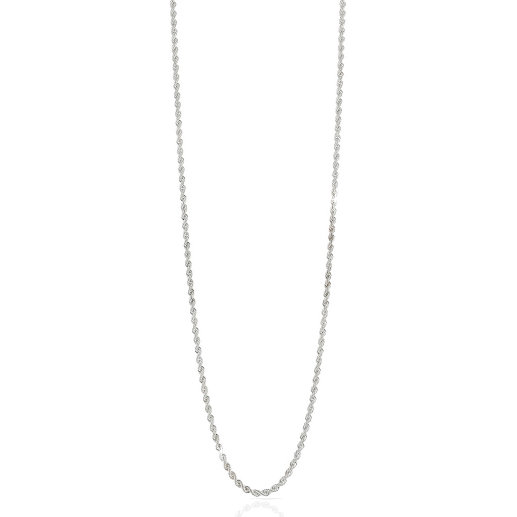 Collana Unoaerre 1519 lunga argentata Korda 92 cm - UNOAERRE