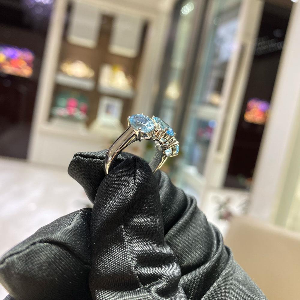  Anello trilogy acquamarine 3,47ct diamanti 0,26ct Mirco Visconti - MIRCO VISCONTI
