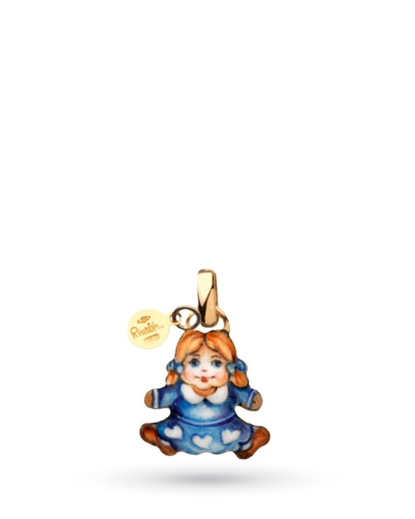 Ciondolo Bambola Blu di Gabriella Rivalta in rame e oro - GABRIELLA RIVALTA