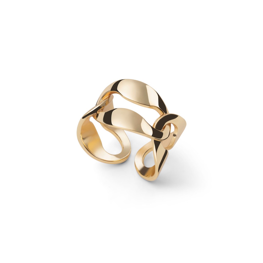 Anello Unoaerre 2641 a catena dorata - UNOAERRE