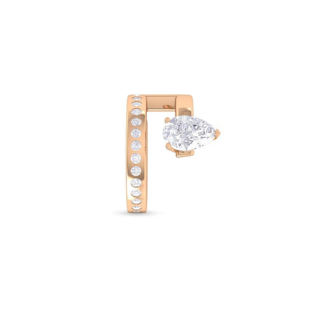  Ear Cuff Oro Rosa Diamanti 0,66 Carati Lab-Grown - AMA