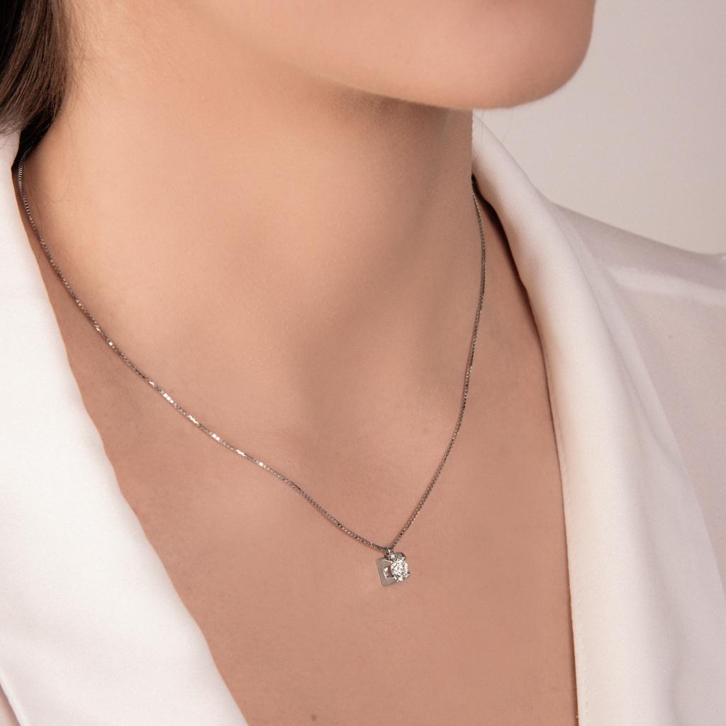 Girocollo con diamante 0,52ct in oro bianco Mirco Visconti - MIRCO VISCONTI