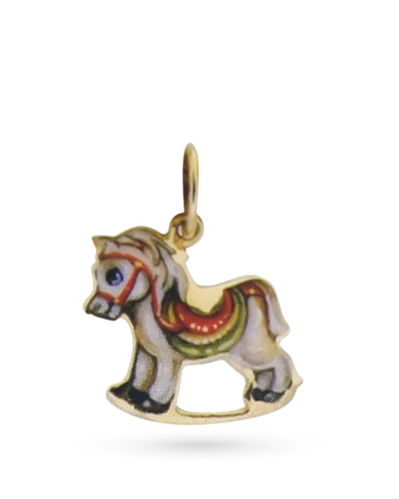 Ciondolo Gabriella Rivalta Cavallino dondolo rame oro - GABRIELLA RIVALTA