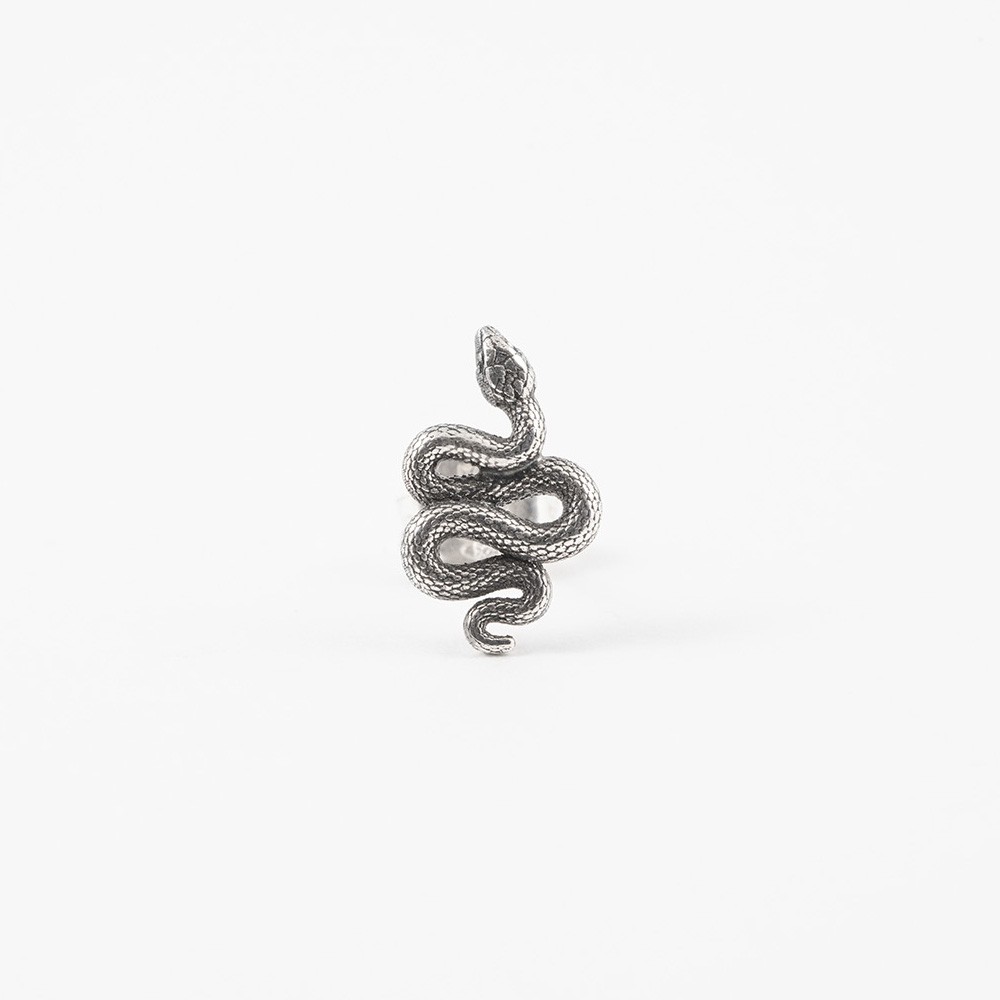 Orecchino a forma di serpente in argento 925