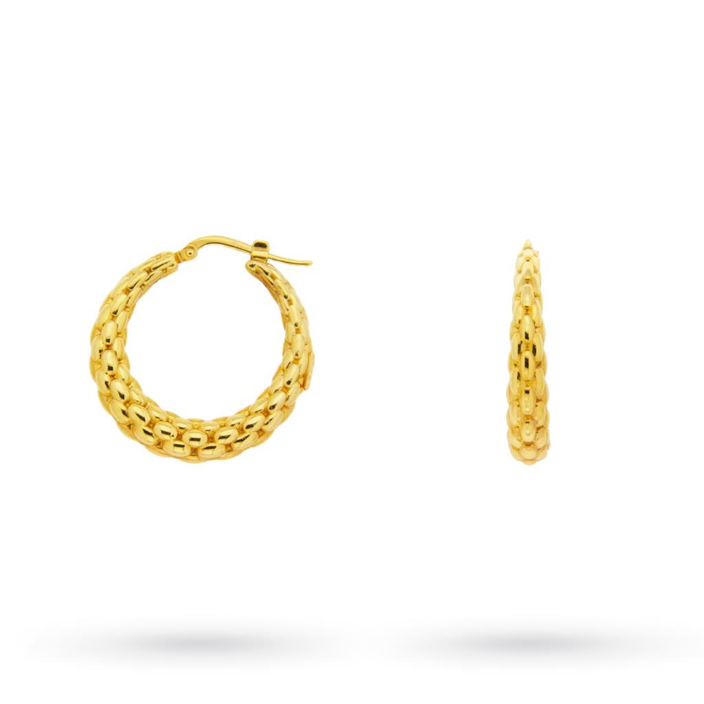 Orecchini cerchio oro giallo 18kt diametro 2,8cm - FOPE