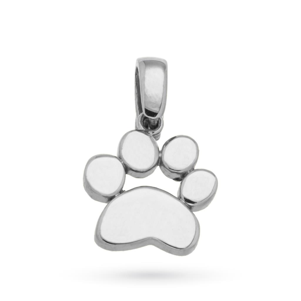 Ciondolo zampa in oro bianco - LUSSO ITALIANO