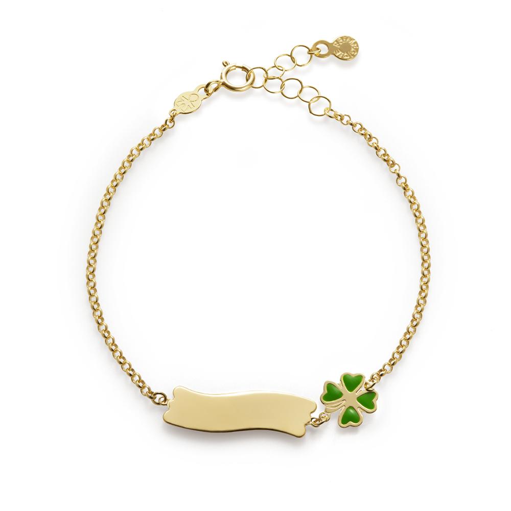 LeBebe PMG027-B Fortuna Four-leaf clover bracelet with yellow gold plate - LE BEBE