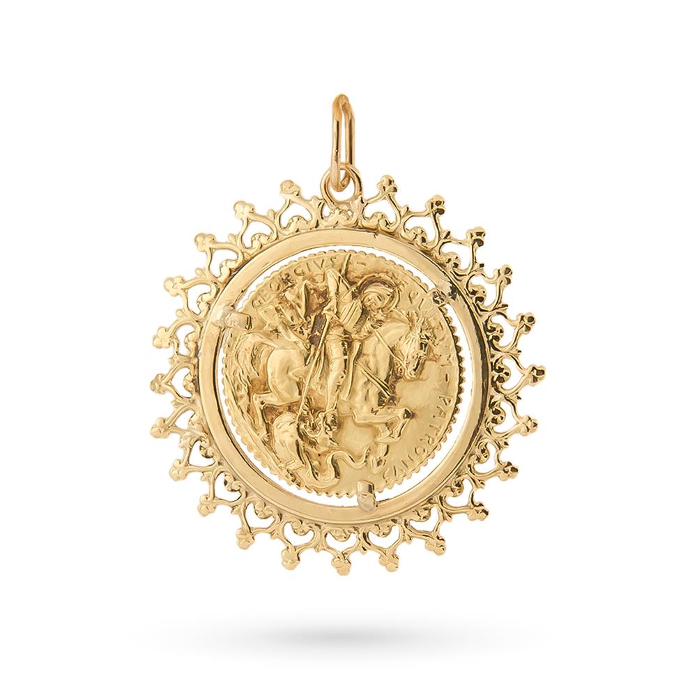 Ciondolo medaglia San Giorgio oro giallo 18kt - UNBRANDED