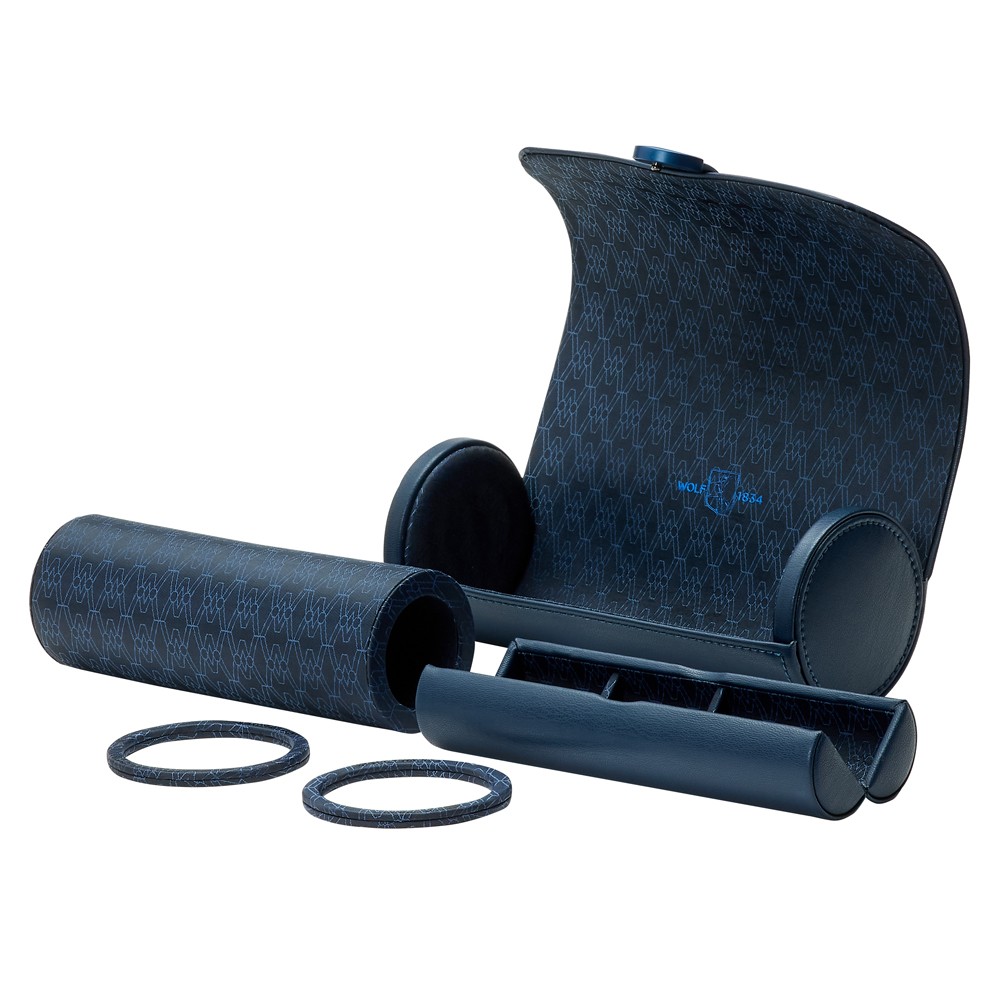  Rotolo per orologi triplo - Blu notte - WOLF
