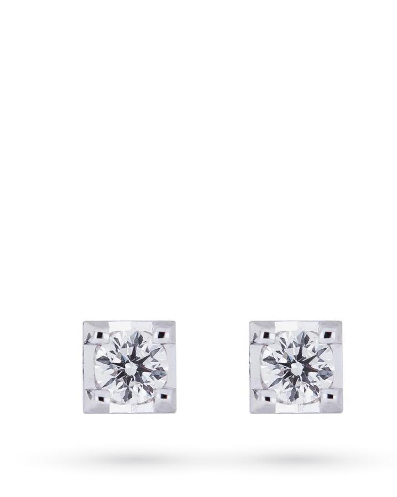 White gold stud earrings solitaire diamonds 0,39ct Mirco Visconti - MIRCO VISCONTI