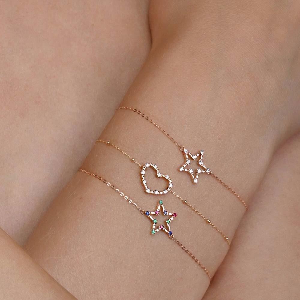  Bracciale cuore oro 18kt diamanti Maman et Sophie BRMCR2RB - MAMAN ET SOPHIE