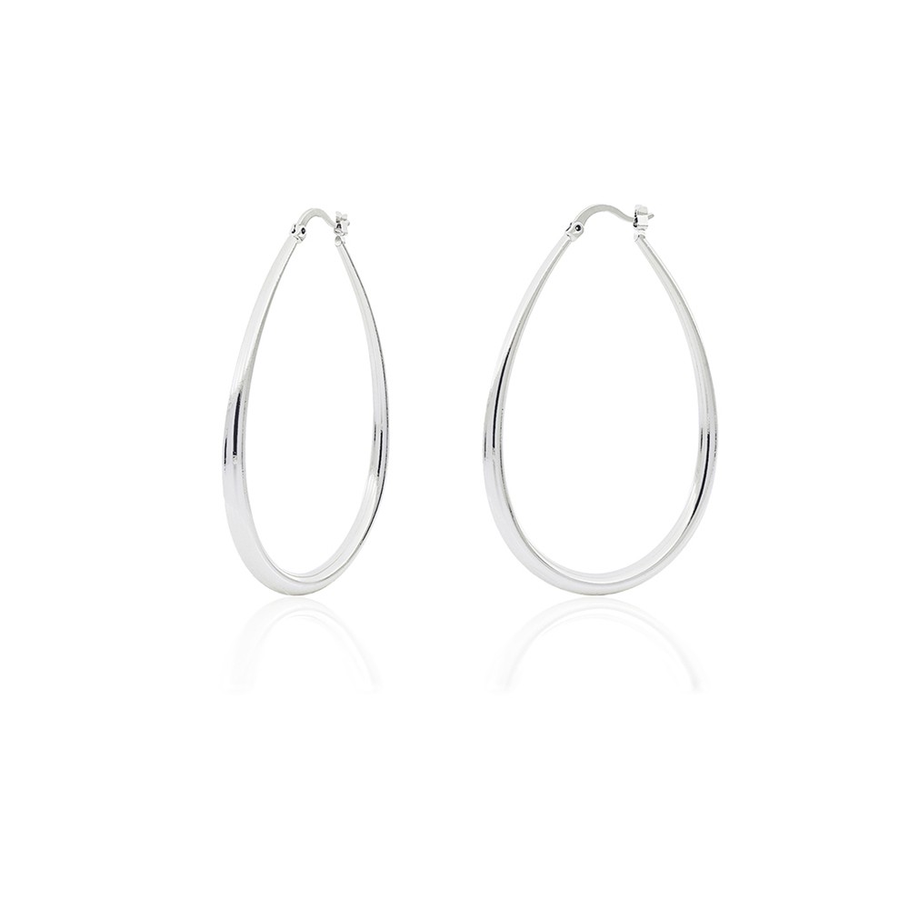 Orecchini Unoaerre 1774 a goccia grandi in bronzo argentato - UNOAERRE