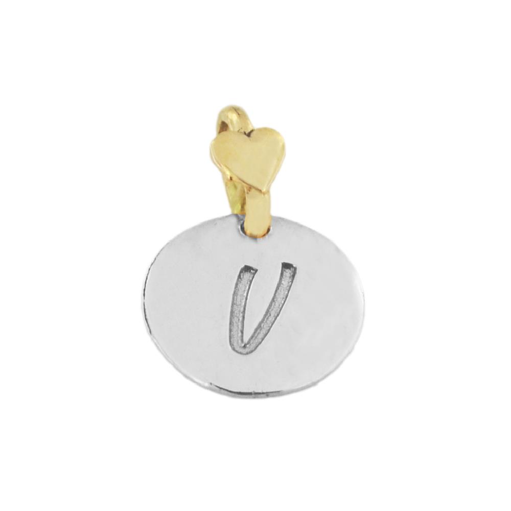 Letter V Dodo Mariani 925 Sterling Silver Pendant - DODO MARIANI